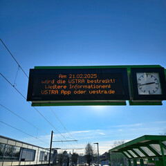 The Transport Announcement Board is effectively Displaying the Latest Schedule Changes hanover