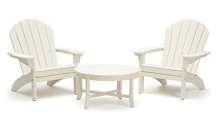 Garden chairs and table on a patio. Relaxing place