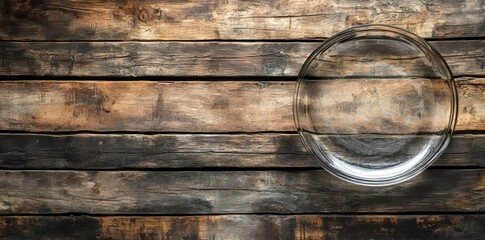 Clear Glass Nameplate on Wooden Wall - Simple Design