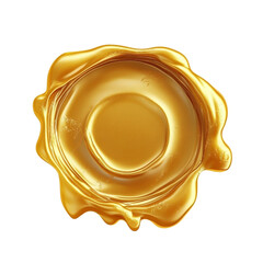 Golden wax seal dripping richness and luxury a symbol of authenticity