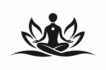 body massage icon logo line art silhouette vector illustration