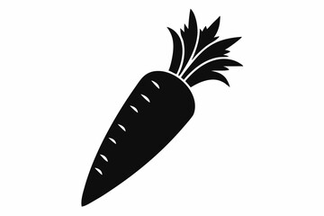 carrot line art silhouette vector illustration