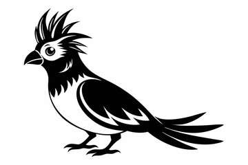Fototapeta premium cockatiel line art silhouette vector illustration