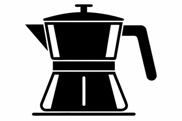 coffee maker line art silhouette vector illustration