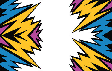 Obraz premium Simple colorful abstract background with jagged lines pattern and with some copy space area