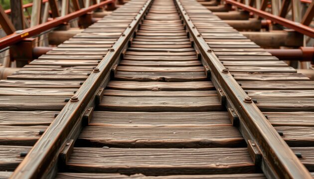 Exploring historic train tracks wooden railway bridge nature landscape photography perspective journey