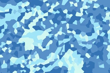 Pixelated crystallized paper texture in blue with soft pastel tones. Abstract background concept