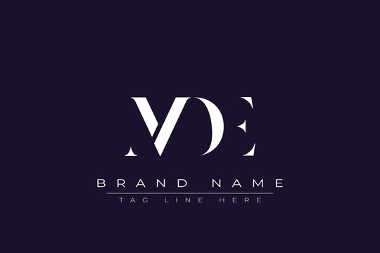 MDE abstract letter logo design. This logo is designed by three abstract letters.