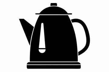 Fototapeta premium electric kettle line art silhouette vector illustration