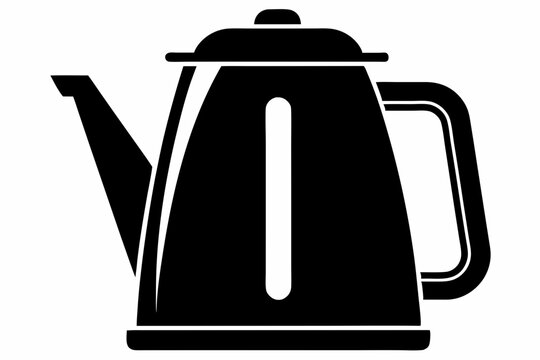 recommend clip art: electric kettle line art silhouette vector illustration