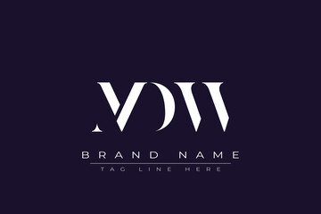 MDW abstract letter logo design. This logo is designed by three abstract letters.