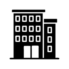 apartment building icon, apartment building flat illustration - simple vector illustration of apartment building , perfect for icons and logos