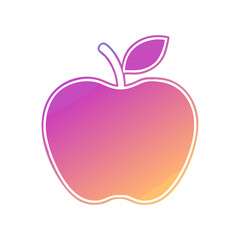 apple icon, apple flat illustration - simple vector illustration of apple , perfect for icons and logos