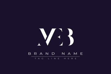MEB abstract letter logo design. This logo is designed by three abstract letters.
