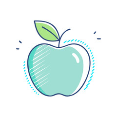 apple icon, apple flat illustration - simple vector illustration of apple , perfect for icons and logos