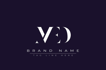 MED abstract letter logo design. This logo is designed by three abstract letters.