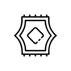 area rug icon, area rug flat illustration - simple vector illustration of area rug , perfect for icons and logos