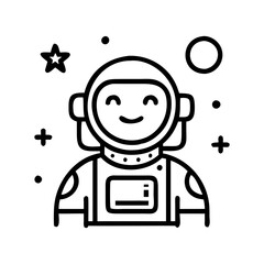 astronaut icon, astronaut flat illustration - simple vector illustration of astronaut , perfect for icons and logos