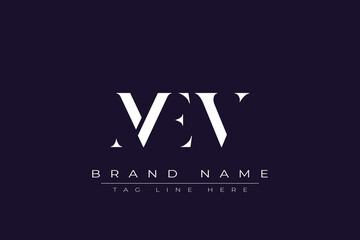 MEV abstract letter logo design. This logo is designed by three abstract letters.