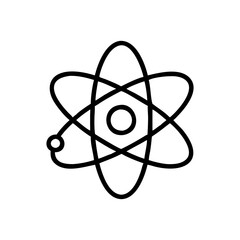 atom symbol icon, atom symbol flat illustration - simple vector illustration of atom symbol , perfect for icons and logos