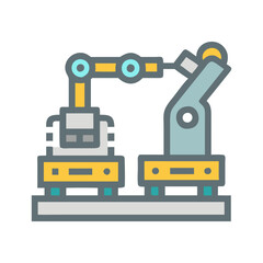 automation industry icon, automation industry flat illustration - simple vector illustration of automation industry , perfect for icons and logos