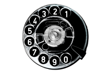 Abstract Rotary Telephone Dial Isolated 