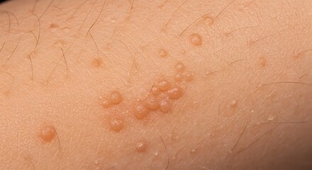 Fototapeta premium Close-up of Molluscum Contagiosum Skin Condition, a Viral Infection
