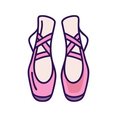ballet shoes icon, ballet shoes flat illustration - simple vector illustration of ballet shoes , perfect for icons and logos