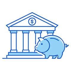 banking money icon, banking money flat illustration - simple vector illustration of banking money , perfect for icons and logos
