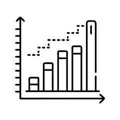 bar chart icon, bar chart flat illustration - simple vector illustration of bar chart , perfect for icons and logos