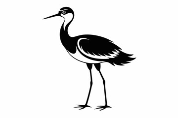 Fototapeta premium jacana line art silhouette vector illustration