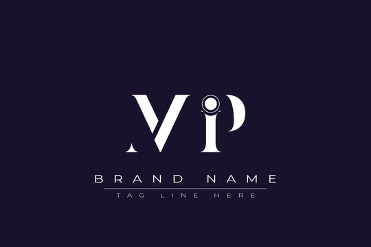 MIP abstract letter logo design. This logo is designed by three abstract letters.