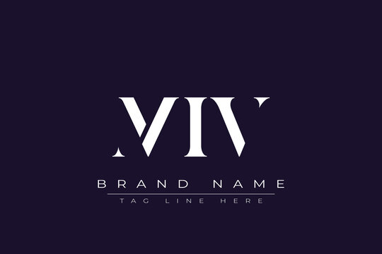 MIV abstract letter logo design. This logo is designed by three abstract letters.