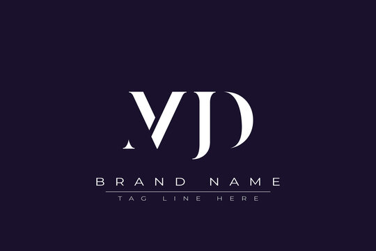 MJD abstract letter logo design. This logo is designed by three abstract letters.