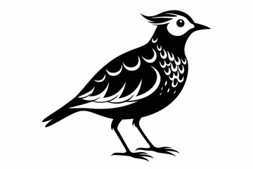 lark bird line art silhouette vector illustration