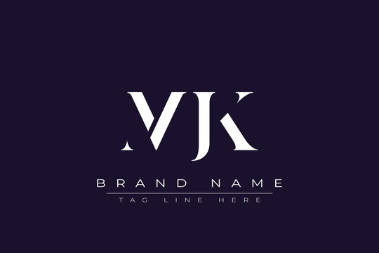 MJK abstract letter logo design. This logo is designed by three abstract letters.