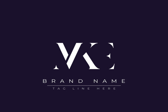 MKE abstract letter logo design. This logo is designed by three abstract letters.