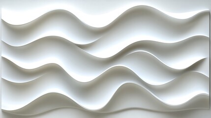 Fototapeta premium A textured white panel featuring undulating waves across the surface