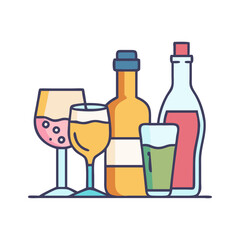 beverages icon, beverages flat illustration - simple vector illustration of beverages , perfect for icons and logos