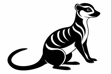 meerkat line art silhouette vector illustration