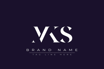 MKS abstract letter logo design. This logo is designed by three abstract letters.