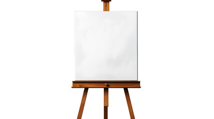 Wooden Easel Mockup Blank Canvas, Art Studio Presentation Template for Design.