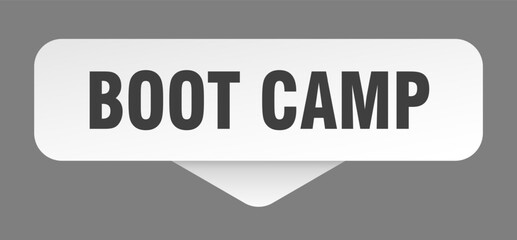 boot camp sticker. boot camp sign isolated on gray background