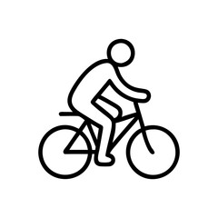 Fototapeta premium biking in park icon, biking in park flat illustration - simple vector illustration of biking in park , perfect for icons and logos