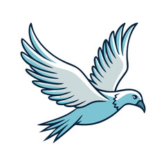 bird flying icon, bird flying flat illustration - simple vector illustration of bird flying , perfect for icons and logos