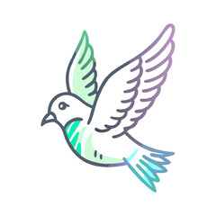 bird flying icon, bird flying flat illustration - simple vector illustration of bird flying , perfect for icons and logos