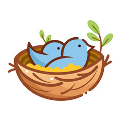 bird nest icon, bird nest flat illustration - simple vector illustration of bird nest , perfect for icons and logos