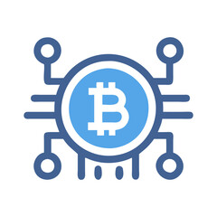 bitcoin icon, bitcoin flat illustration - simple vector illustration of bitcoin , perfect for icons and logos