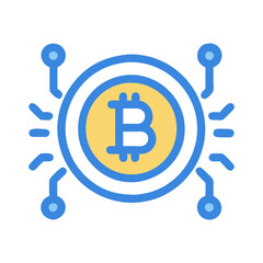 bitcoin icon, bitcoin flat illustration - simple vector illustration of bitcoin , perfect for icons and logos