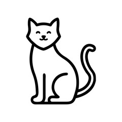 black cat icon, black cat flat illustration - simple vector illustration of black cat , perfect for icons and logos